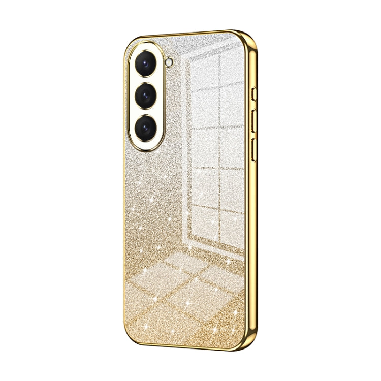 Custodia per telefono elettrolitica in polvere glitterata sfumata, For Samsung Galaxy S23 Ultra 5G, For Samsung Galaxy S23+ 5G, For Samsung Galaxy S23 5G