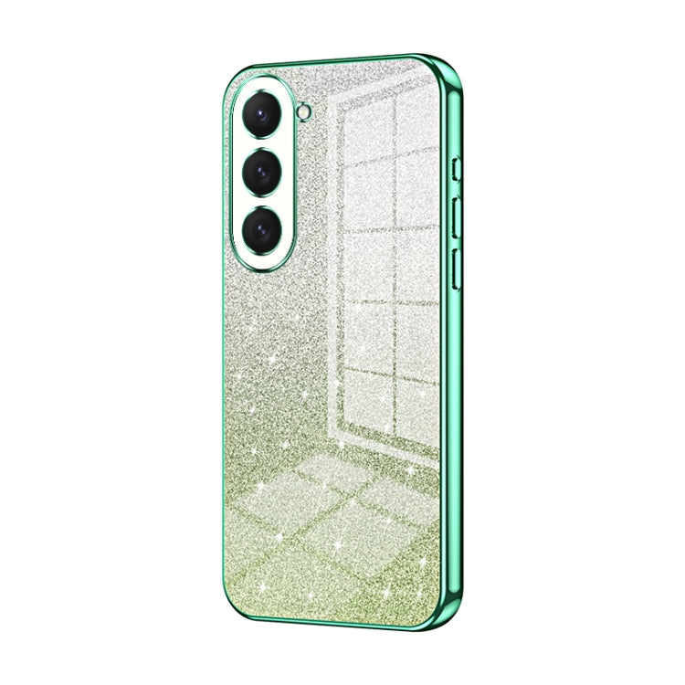 Custodia per telefono elettrolitica in polvere glitterata sfumata, For Samsung Galaxy S23 Ultra 5G, For Samsung Galaxy S23+ 5G, For Samsung Galaxy S23 5G