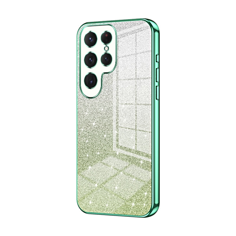 Custodia per telefono elettrolitica in polvere glitterata sfumata, For Samsung Galaxy S23 Ultra 5G, For Samsung Galaxy S23+ 5G, For Samsung Galaxy S23 5G