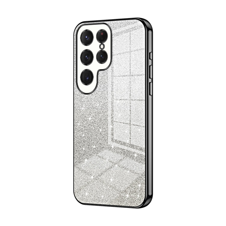 Custodia per telefono elettrolitica in polvere glitterata sfumata, For Samsung Galaxy S23 Ultra 5G, For Samsung Galaxy S23+ 5G, For Samsung Galaxy S23 5G