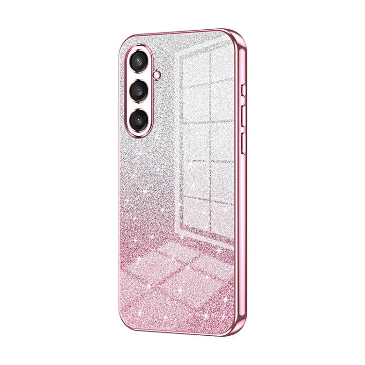 Custodia per telefono elettrolitica in polvere glitterata sfumata, For Samsung Galaxy S23 FE 5G, For Samsung Galaxy F14 5G, For Samsung Galaxy M14