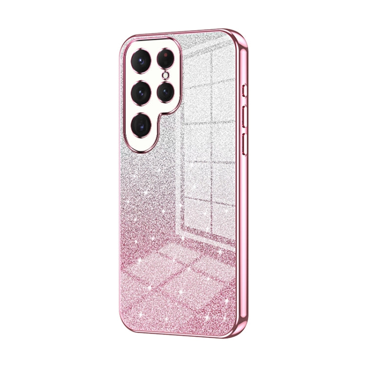 Custodia per telefono elettrolitica in polvere glitterata sfumata, For Samsung Galaxy C55, For Samsung Galaxy S24 Ultra 5G, For Samsung Galaxy S24+ 5G