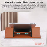 Supporto pieghevole per laptop magnetico per tablet in pelle PU, Magnetic PU Leather Folding Holder
