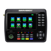 iBRAVEBOX V10 Finder Max Display da 4,3 pollici Cercatore di segnale per misuratore satellitare digitale, supporto DVB-S/S2/S2X, EU Plug, US Plug, UK Plug, AU Plug