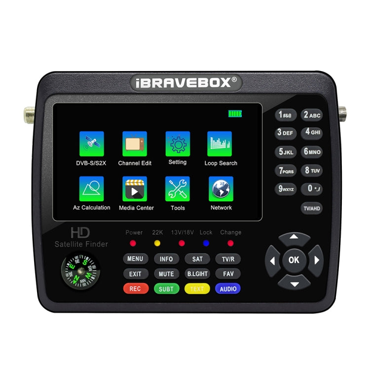 iBRAVEBOX V10 Finder Max+ Rilevatore segnali satellitari 4,3"