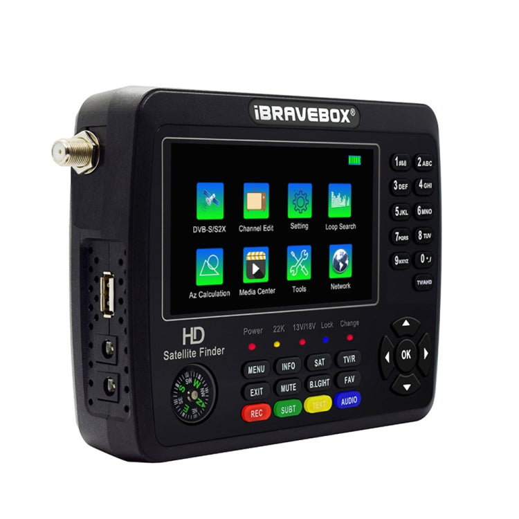 iBRAVEBOX V10 Finder Max+ Rilevatore segnali satellitari 4,3"