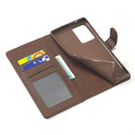 Custodia portafoglio in pelle con slot carte per smartphone compa