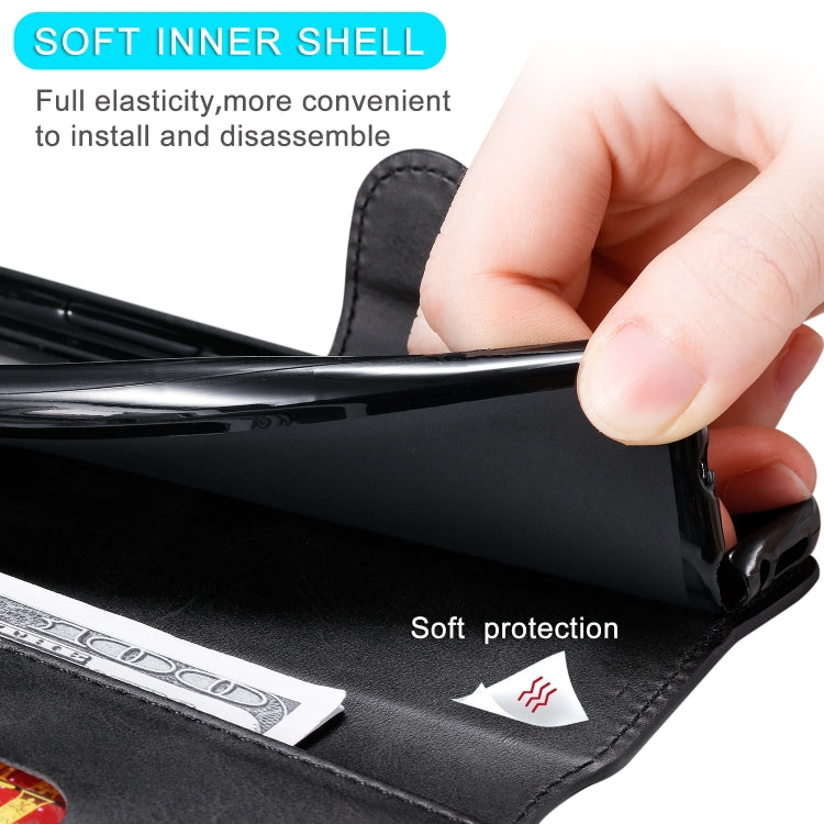 Custodia portafoglio in pelle con zip per Samsung Galaxy A51 5G