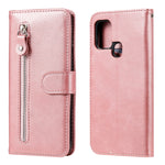 Custodia portafoglio in pelle con zip per Samsung Galaxy A51 5G