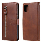 Custodia portafoglio in pelle con zip per Samsung Galaxy A51 5G
