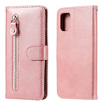 Custodia portafoglio in pelle con zip per Samsung Galaxy A51 5G