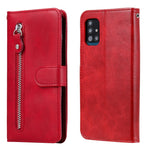 Custodia portafoglio in pelle con zip per Samsung Galaxy A51 5G