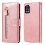 Custodia portafoglio in pelle con zip per Samsung Galaxy A51 5G