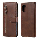Custodia portafoglio in pelle con zip per Samsung Galaxy A51 5G