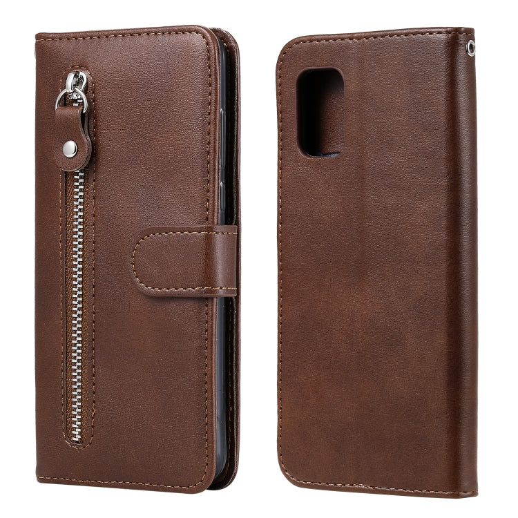 Custodia portafoglio in pelle con zip per Samsung Galaxy A51 5G