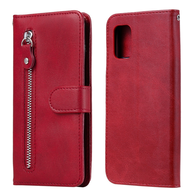 Custodia portafoglio in pelle con zip per Samsung Galaxy A51 5G