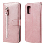Custodia portafoglio in pelle con zip per Samsung Galaxy A51 5G