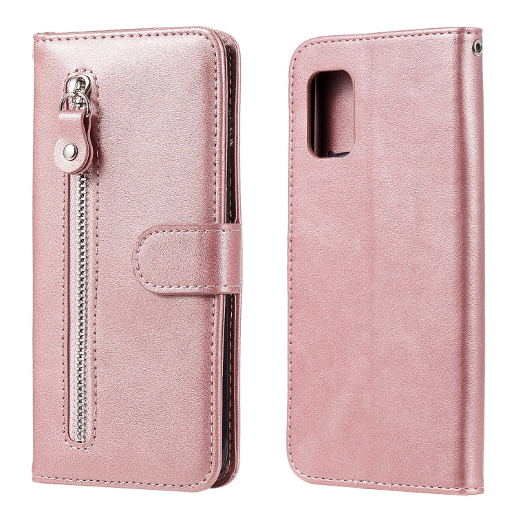 Custodia portafoglio in pelle con zip per Samsung Galaxy A51 5G