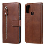 Custodia portafoglio in pelle con zip per Samsung Galaxy M31