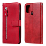 Custodia portafoglio in pelle con zip per Samsung Galaxy M31