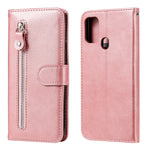 Custodia portafoglio in pelle con zip per Samsung Galaxy M31