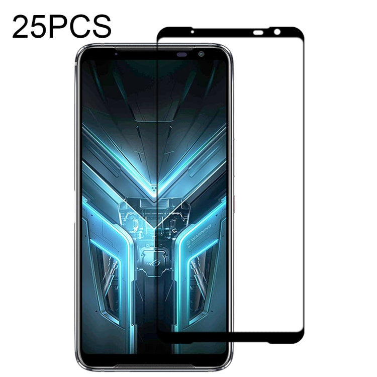 Pellicola in vetro temperato a schermo intero con colla intera da 25 pezzi, For Asus Rog Phone 3