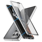 Custodia per telefono in vetro temperato magnetico in metallo HD a copertura totale, For Samsung Galaxy S25 Ultra 5G, For Samsung Galaxy S24 Ultra 5G, For Samsung Galaxy S24+ 5G, For Samsung Galaxy S24 5G