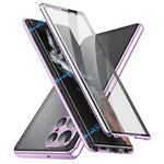 Custodia per telefono in vetro temperato magnetico in metallo HD a copertura totale, For Samsung Galaxy S25 Ultra 5G, For Samsung Galaxy S24 Ultra 5G, For Samsung Galaxy S24+ 5G, For Samsung Galaxy S24 5G