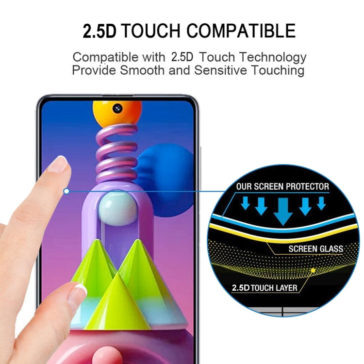 Pellicola in vetro temperato a schermo intero con colla intera da 25 pezzi, For Samsung Galaxy M51, For Samsung Galaxy A01 Core