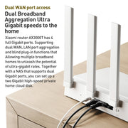 Il router CPU dual-band da 1,3 GHz originale Xiaomi AX3000T da 2,4 GHz/5 GHz supporta la connessione NFC, presa americana, AX3000T