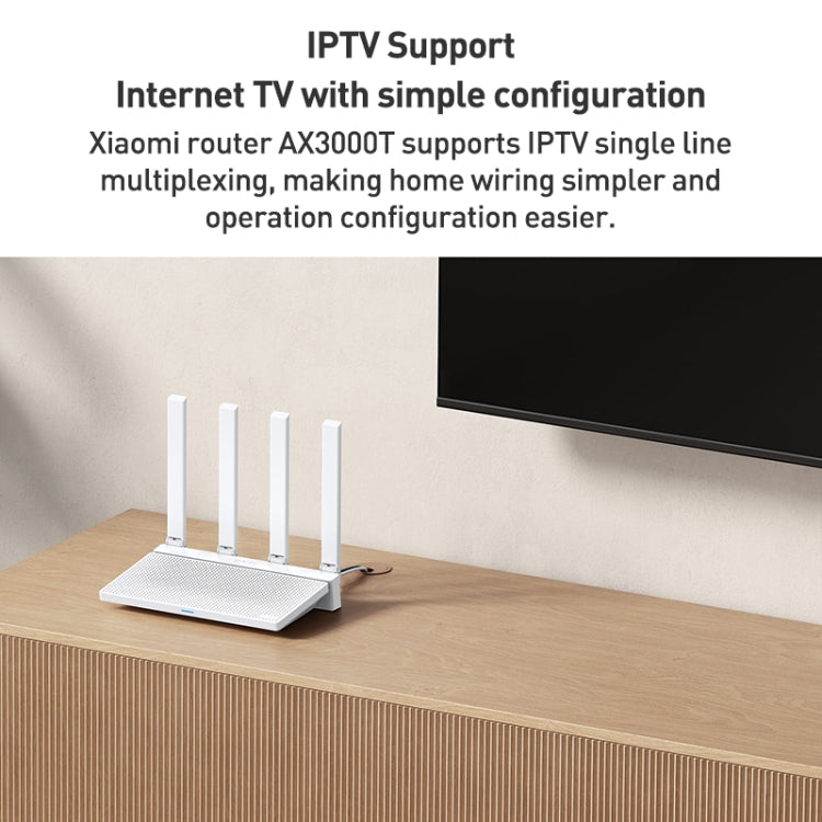 Il router CPU dual-band da 1,3 GHz originale Xiaomi AX3000T da 2,4 GHz/5 GHz supporta la connessione NFC, presa americana, AX3000T