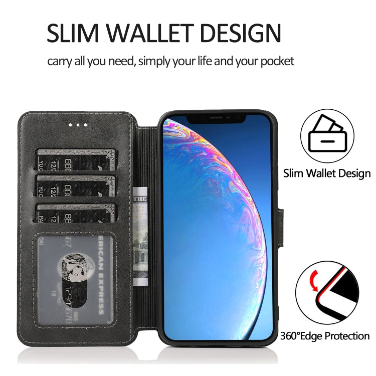 Custodia in pelle con chiusura magnetica per iPhone 12 e 12 Pro