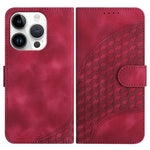 YX0060 Custodia in pelle per telefono con testa di elefante in rilievo con cordino, For iPhone 15 Pro Max, For iPhone 15 Pro, For iPhone 15 Plus