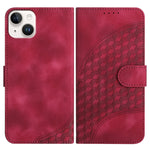 YX0060 Custodia in pelle per telefono con testa di elefante in rilievo con cordino, For iPhone 15 Pro Max, For iPhone 15 Pro, For iPhone 15 Plus