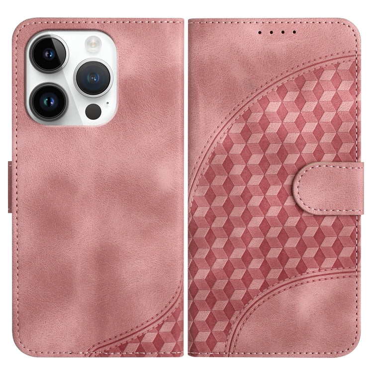 YX0060 Custodia in pelle per telefono con testa di elefante in rilievo con cordino, For iPhone 14 Pro, For iPhone 14 Pro Max, For iPhone SE 2022/SE 2020/6/7/8