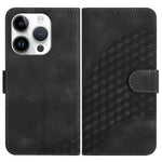 YX0060 Custodia in pelle per telefono con testa di elefante in rilievo con cordino, For iPhone 14 Pro, For iPhone 14 Pro Max, For iPhone SE 2022/SE 2020/6/7/8