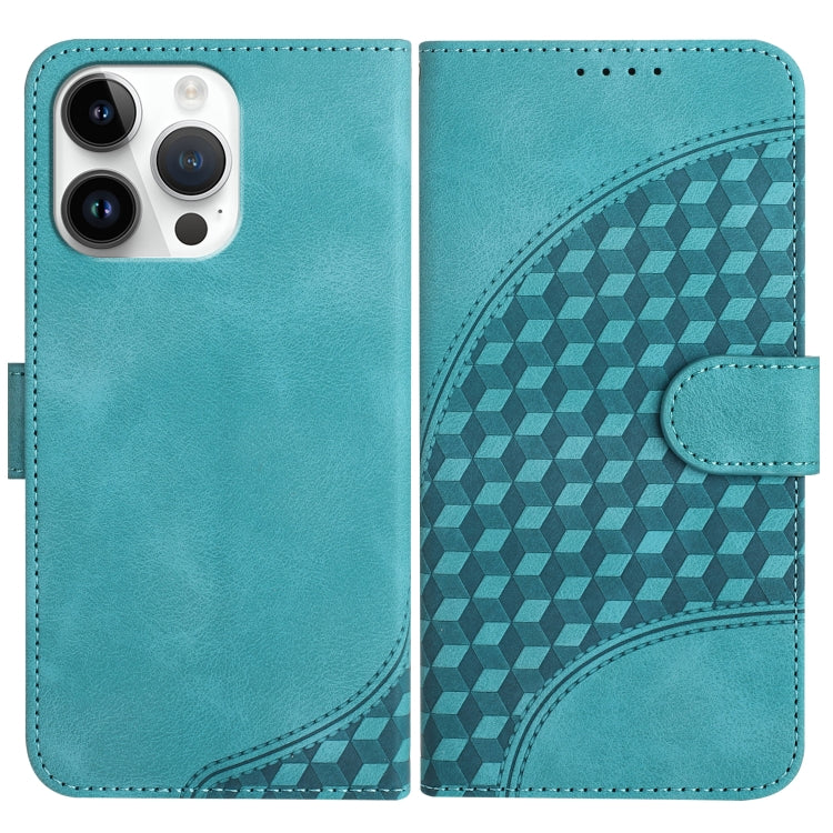 YX0060 Custodia in pelle per telefono con testa di elefante in rilievo con cordino, For iPhone 14 Pro, For iPhone 14 Pro Max, For iPhone SE 2022/SE 2020/6/7/8