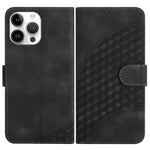 YX0060 Custodia in pelle per telefono con testa di elefante in rilievo con cordino, For iPhone 13 Pro Max, For iPhone 13 Pro, For iPhone 13