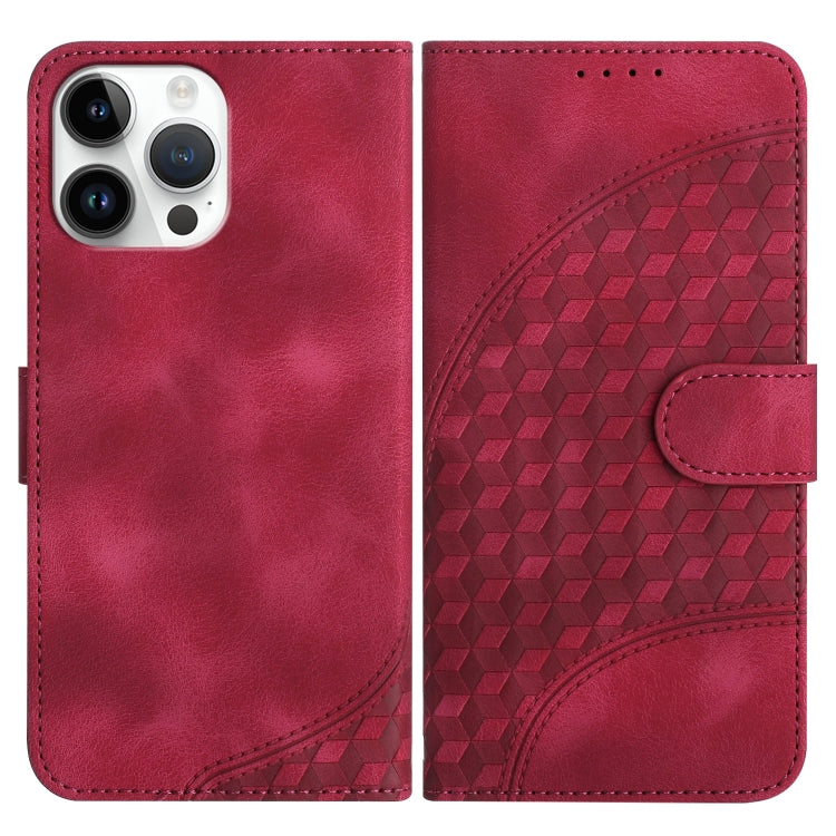 YX0060 Custodia in pelle per telefono con testa di elefante in rilievo con cordino, For iPhone 13 Pro Max, For iPhone 13 Pro, For iPhone 13