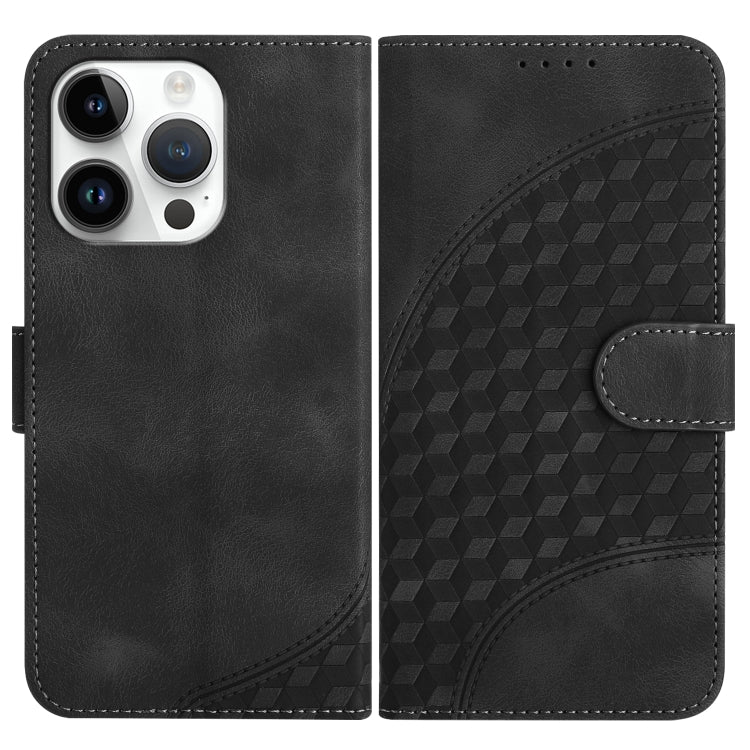 YX0060 Custodia in pelle per telefono con testa di elefante in rilievo con cordino, For iPhone 13 Pro Max, For iPhone 13 Pro, For iPhone 13