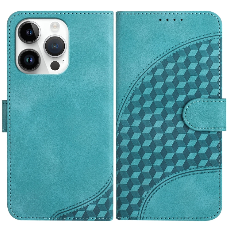 YX0060 Custodia in pelle per telefono con testa di elefante in rilievo con cordino, For iPhone 13 Pro Max, For iPhone 13 Pro, For iPhone 13