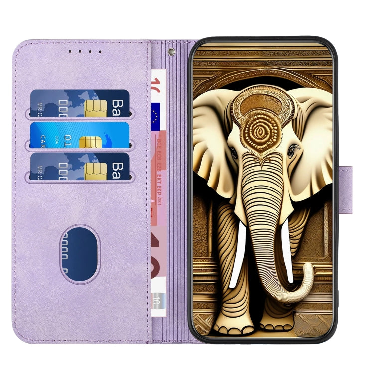YX0060 Custodia in pelle per telefono con testa di elefante in rilievo con cordino, For iPhone 13 mini, For iPhone 12/12 Pro, For iPhone 12 Pro Max