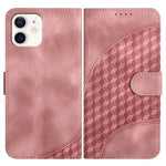 YX0060 Custodia in pelle per telefono con testa di elefante in rilievo con cordino, For iPhone 13 mini, For iPhone 12/12 Pro, For iPhone 12 Pro Max