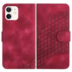 YX0060 Custodia in pelle per telefono con testa di elefante in rilievo con cordino, For iPhone 13 mini, For iPhone 12/12 Pro, For iPhone 12 Pro Max
