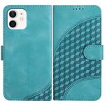 YX0060 Custodia in pelle per telefono con testa di elefante in rilievo con cordino, For iPhone 13 mini, For iPhone 12/12 Pro, For iPhone 12 Pro Max