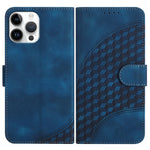 YX0060 Custodia in pelle per telefono con testa di elefante in rilievo con cordino, For iPhone 13 mini, For iPhone 12/12 Pro, For iPhone 12 Pro Max
