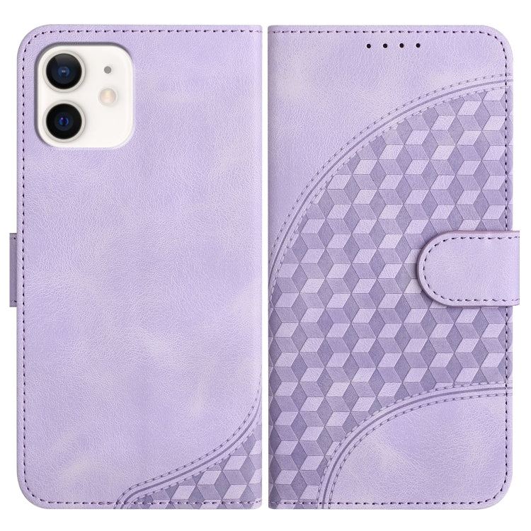 YX0060 Custodia in pelle per telefono con testa di elefante in rilievo con cordino, For iPhone 12 mini, For iPhone 11 Pro Max, For iPhone 11