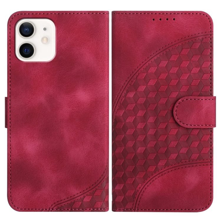 YX0060 Custodia in pelle per telefono con testa di elefante in rilievo con cordino, For iPhone 12 mini, For iPhone 11 Pro Max, For iPhone 11