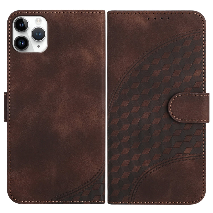 YX0060 Custodia in pelle per telefono con testa di elefante in rilievo con cordino, For iPhone 12 mini, For iPhone 11 Pro Max, For iPhone 11