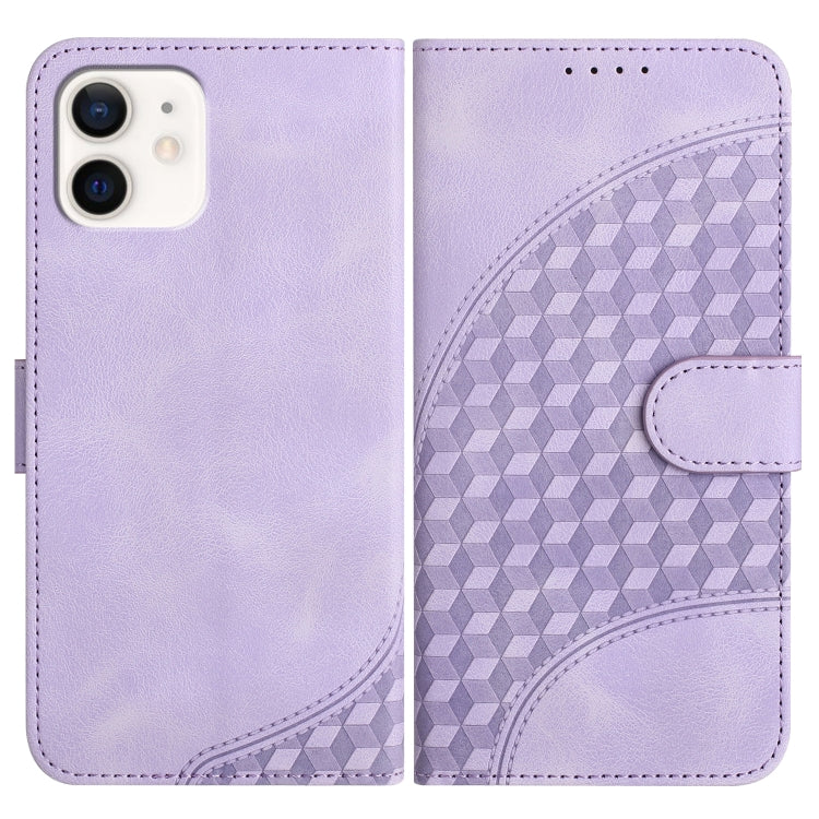 YX0060 Custodia in pelle per telefono con testa di elefante in rilievo con cordino, For iPhone 12 mini, For iPhone 11 Pro Max, For iPhone 11